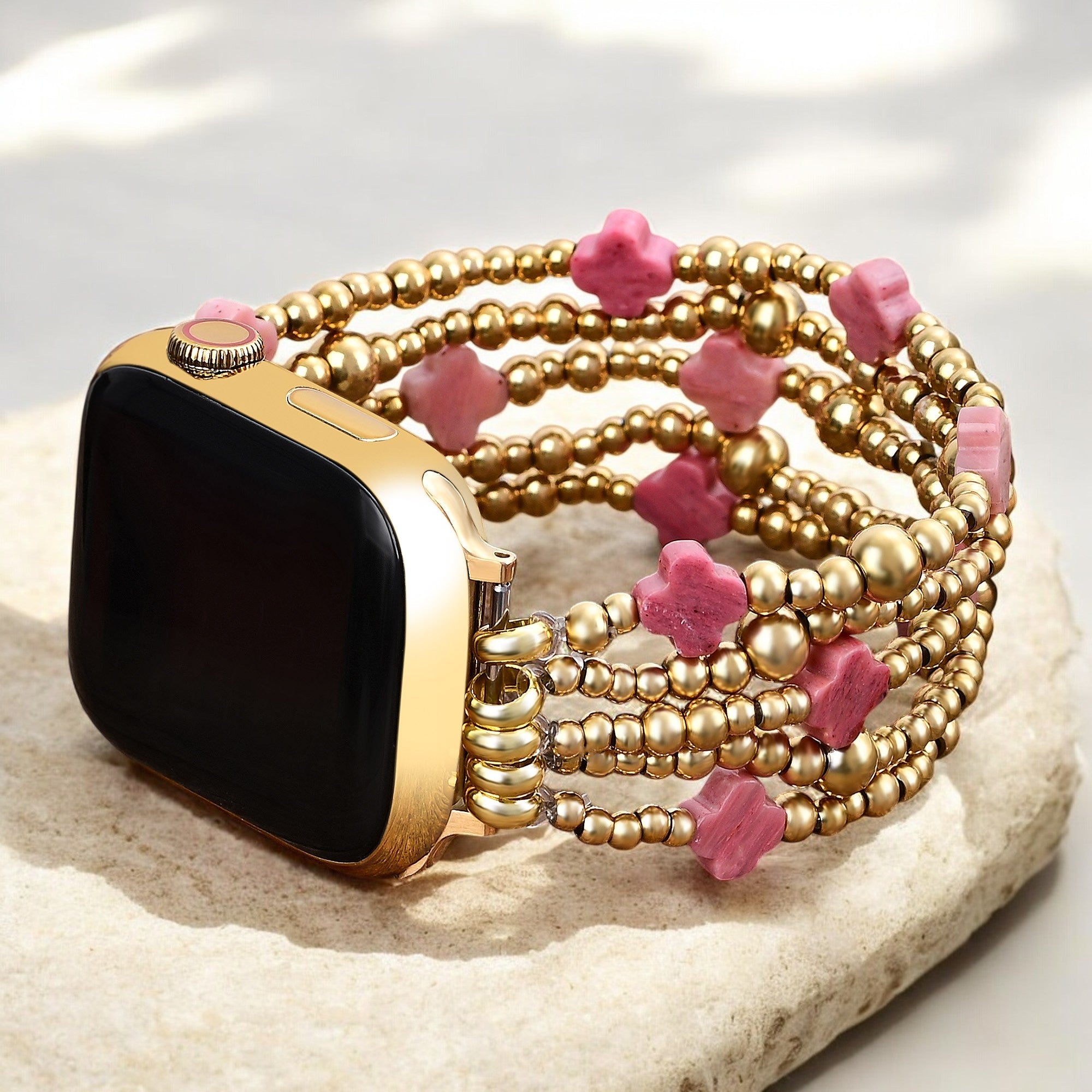 Ruby Aura Cross Stretch Apple Watch Strap