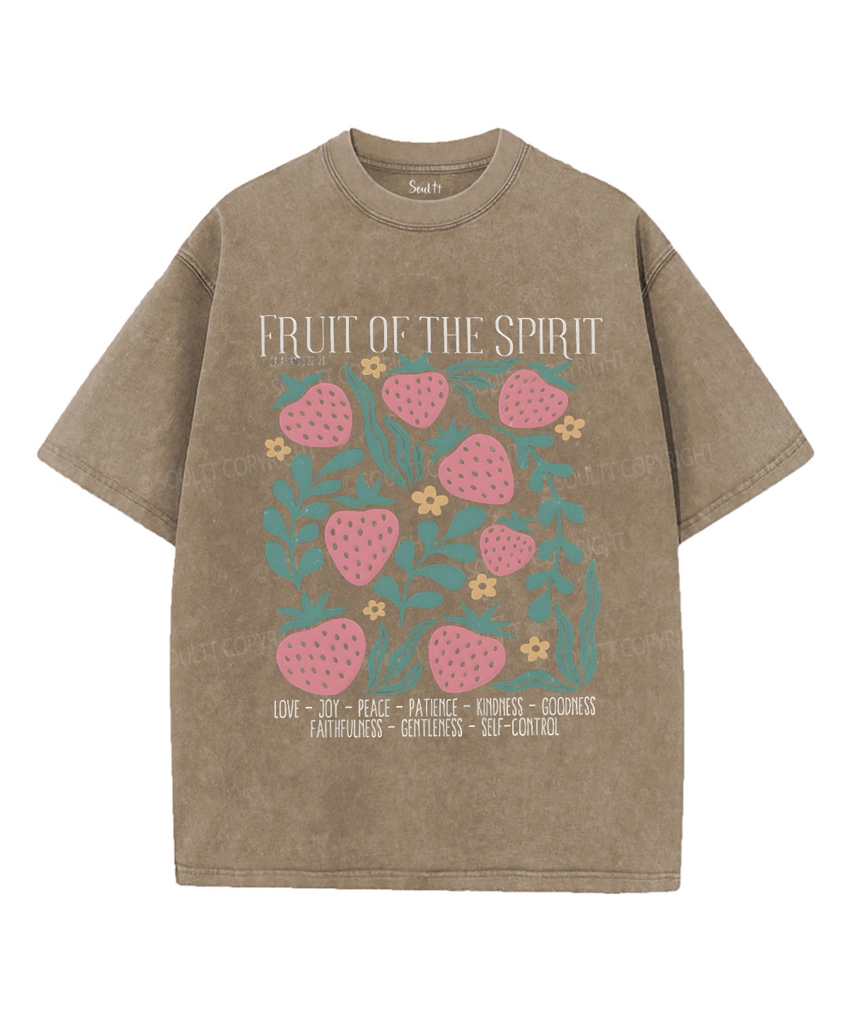 Fruit of the Spirit Unisex Washed Christian T-shirt