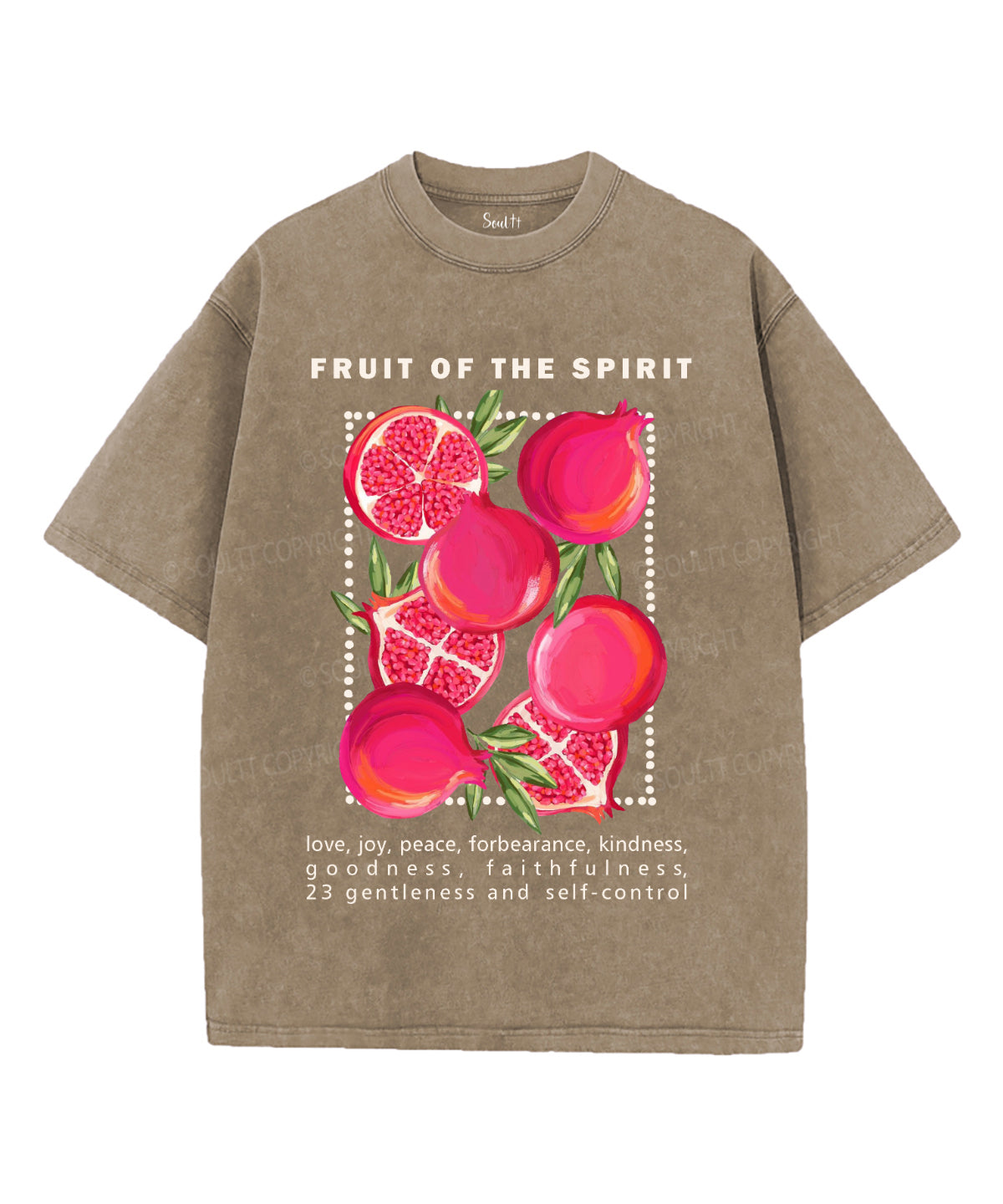 Fruit Of The Spirit Washed Christian T-shirt