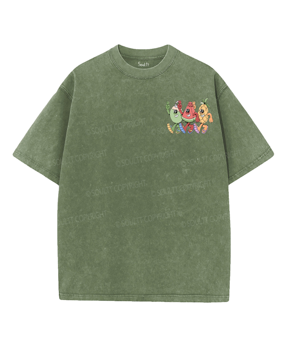 Fruit Of The Spirit Double Sided Unisex Washed Christian T-shirt