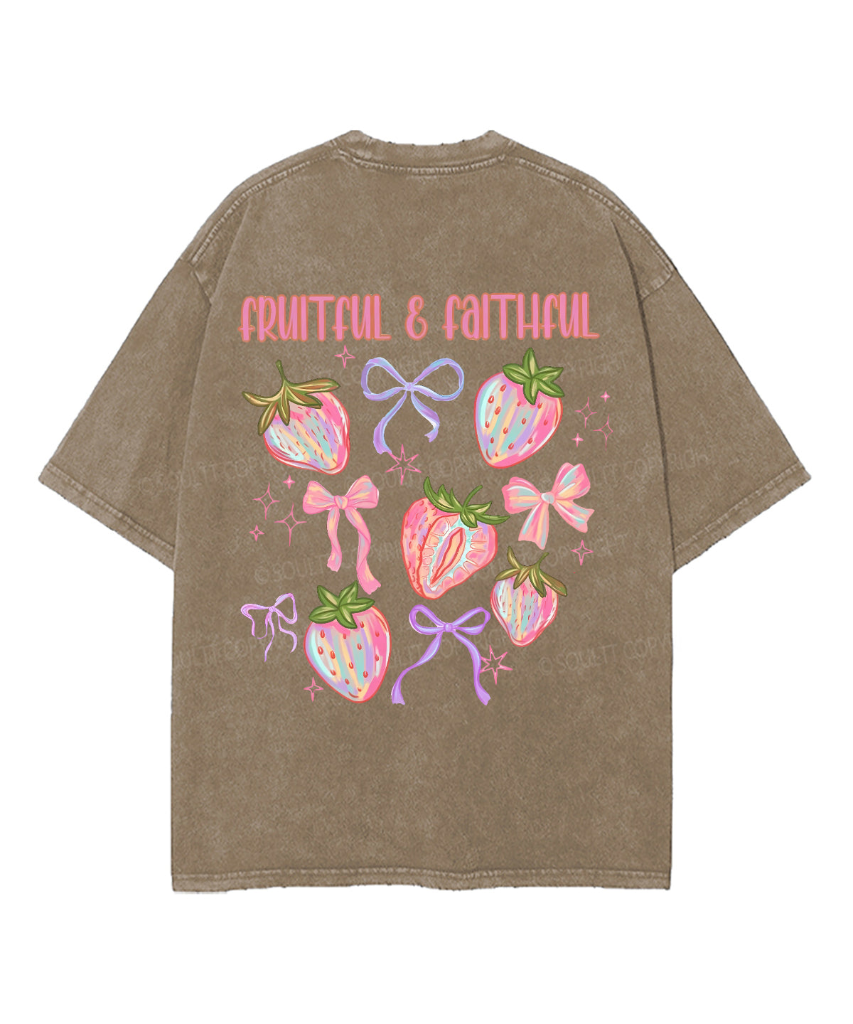 Fruit Of The Spirit Double Sided Unisex Washed Christian T-shirt