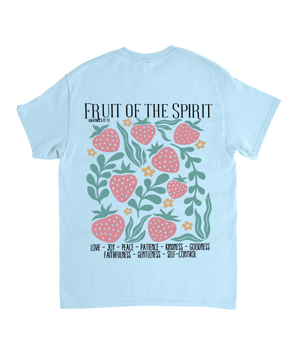 Fruit Of The Spirit Double Sided Unisex Cotton Christian T-Shirt