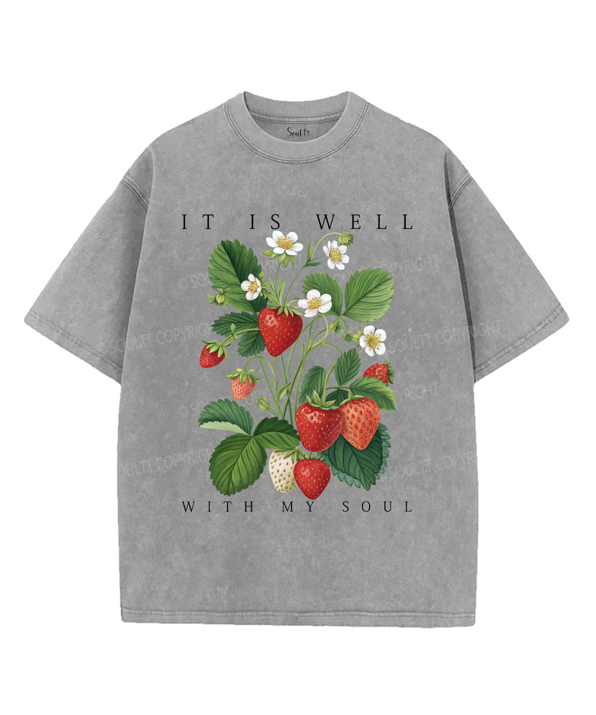 It Is Well With My Soul Unisex Washed Christian T-shirt