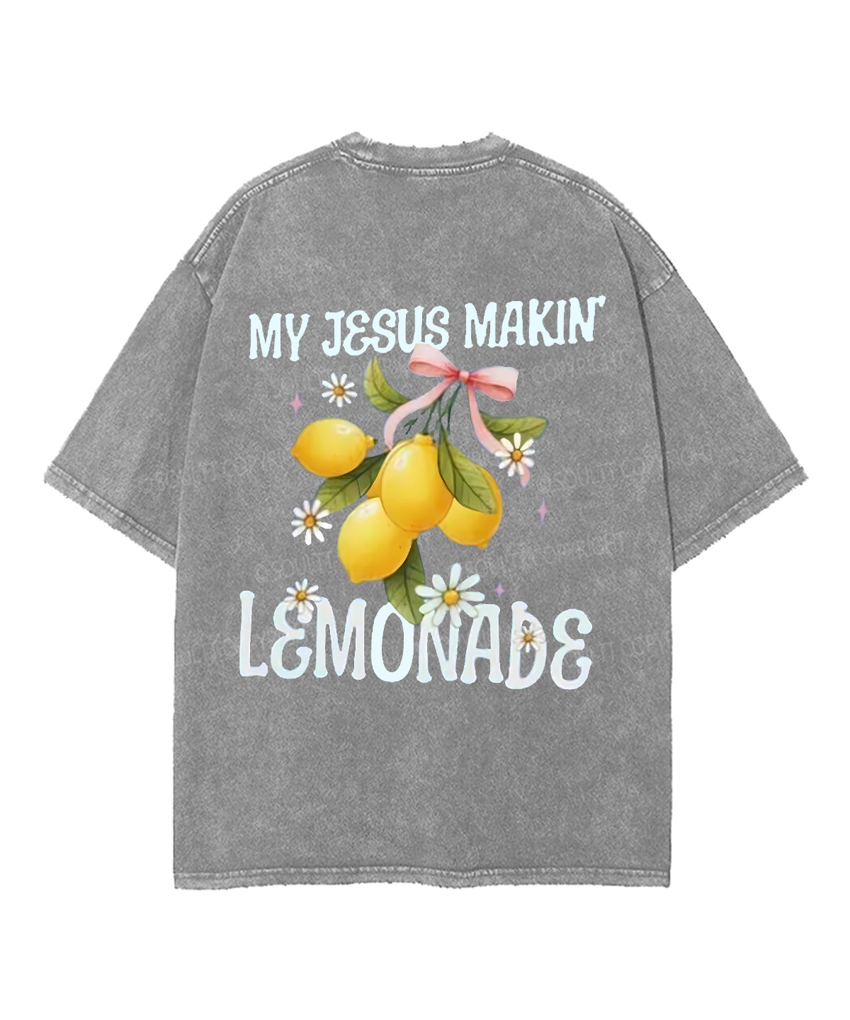 Jesus Making Lemonade Double Sided Unisex Washed Christian T-shirt