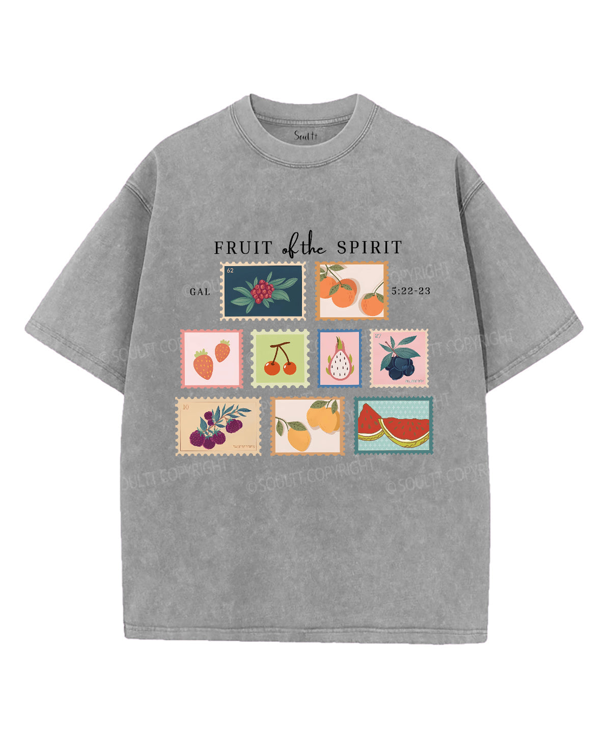 Fruit Of The Spirit Unisex Washed Christian T-shirt