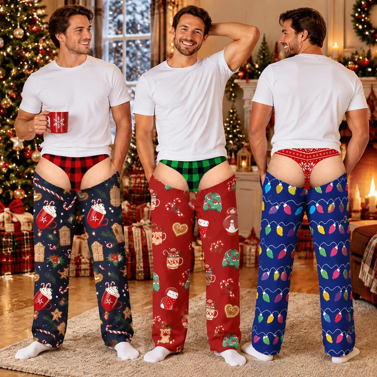 Personalized Funny Men Underwear, Gift Christmas Pajama Pants For Men - Personalized Lounge Pants