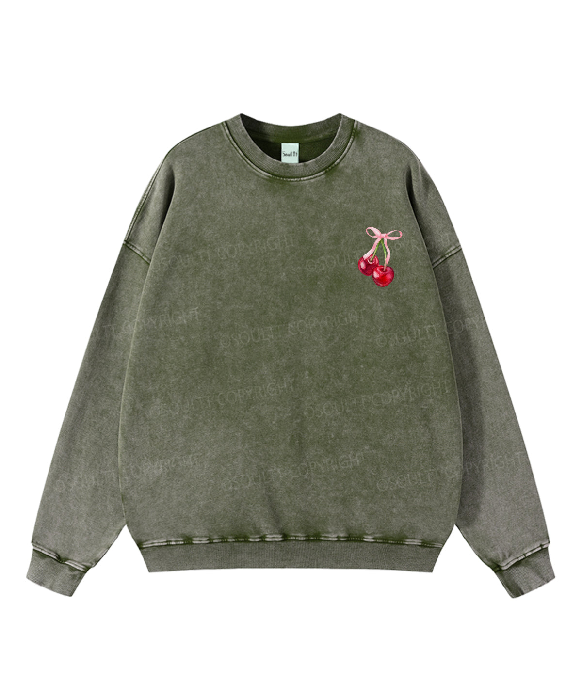Fruit Of The Spirit Double Sided Washed Christian Sweatshirt