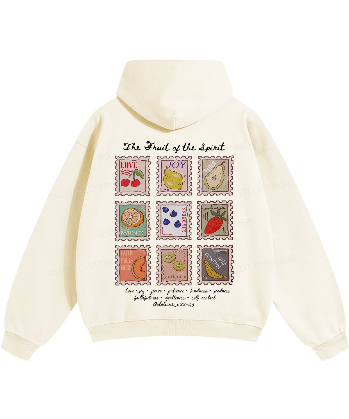 Fruit Of The Spirit Double Sided Christian Hoodie