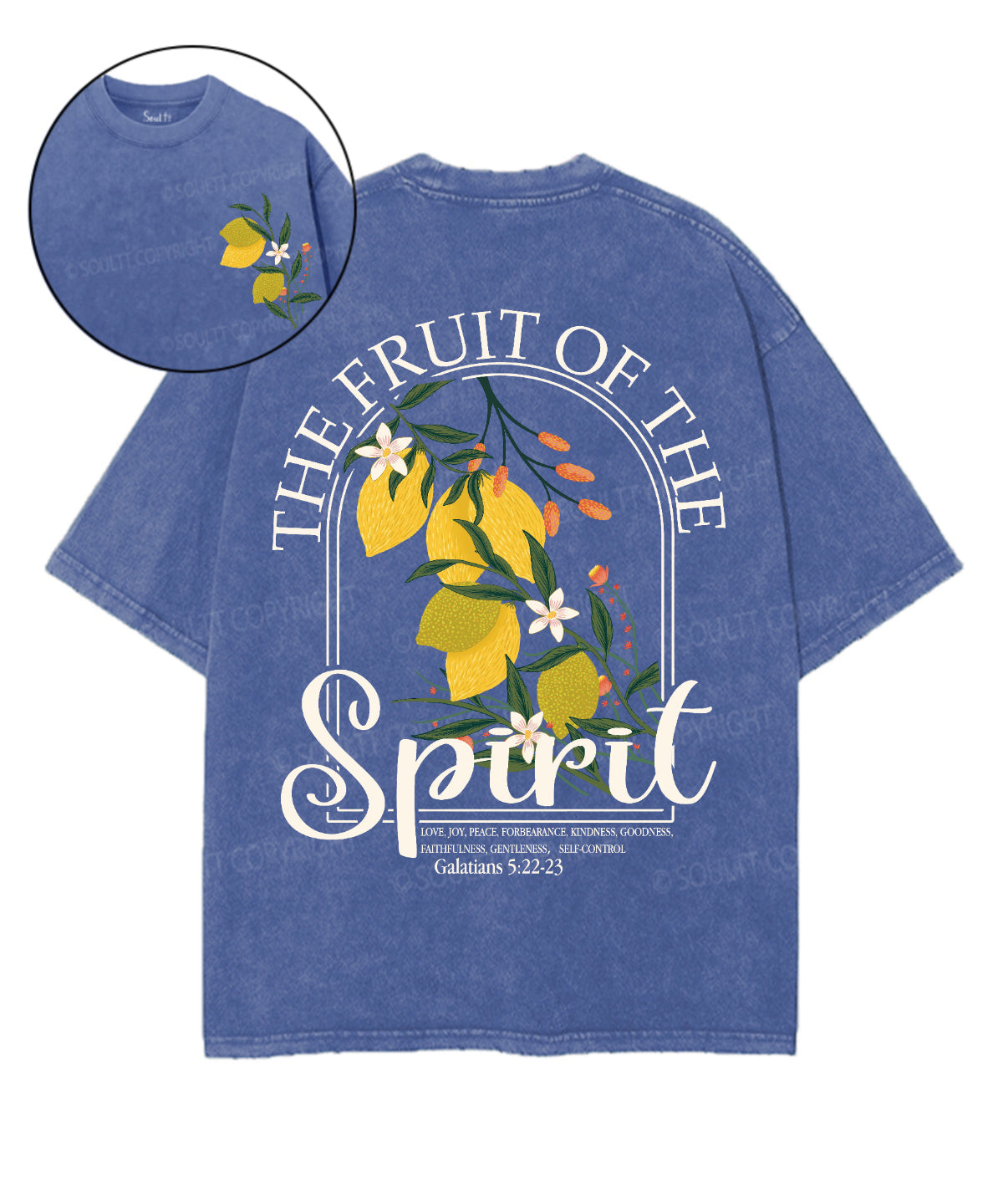 The Fruit Of The Spirit Double Sided Unisex Washed Christian T-shirt
