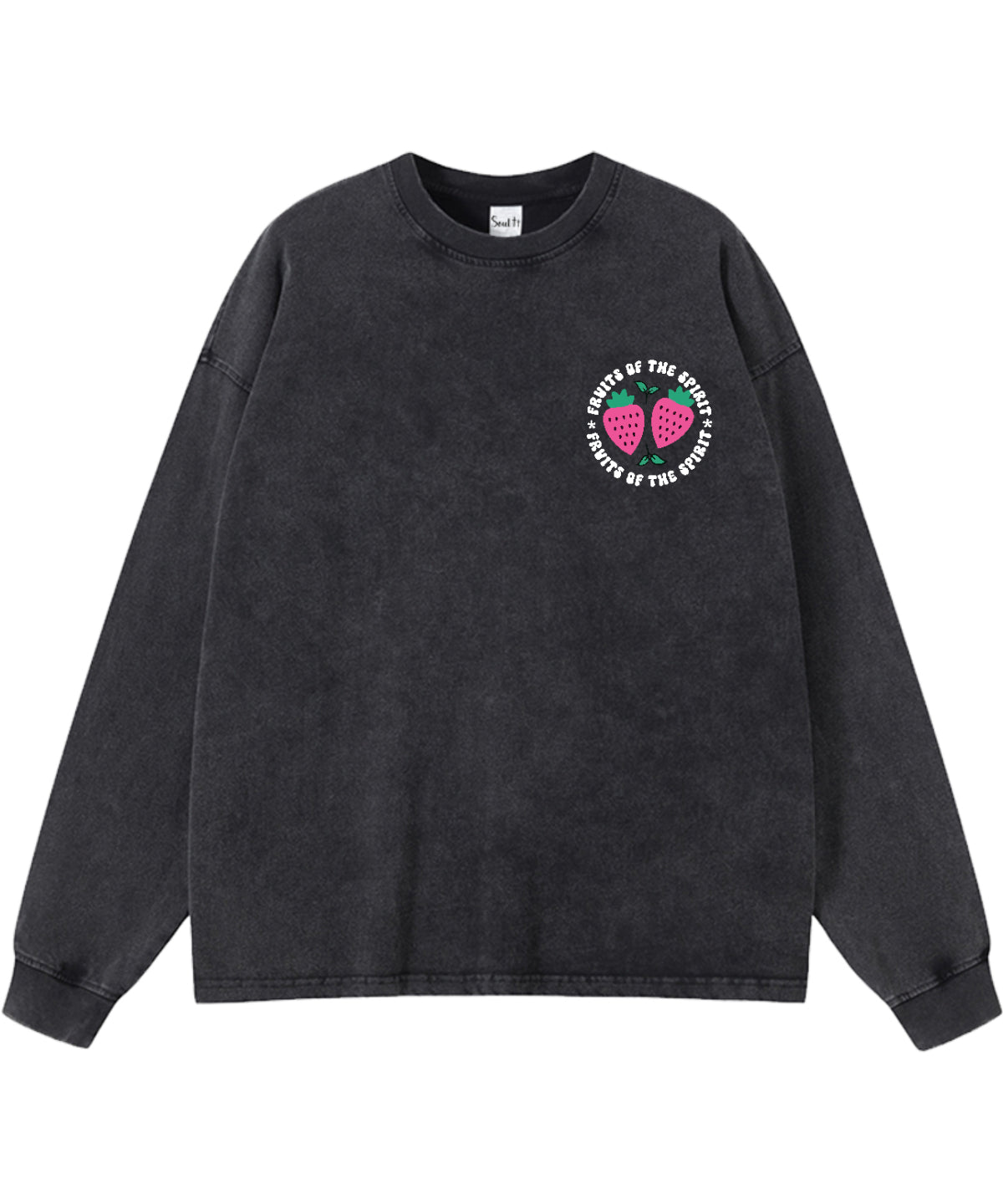 Fruit of the Spirit Washed Christian Long-sleeve T-shirt
