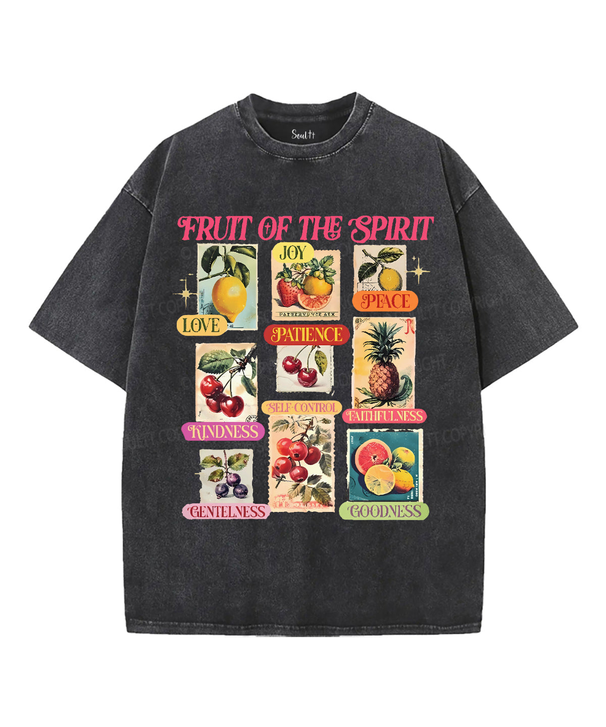 Fruit Of The Spirit Unisex Washed Christian T-shirt