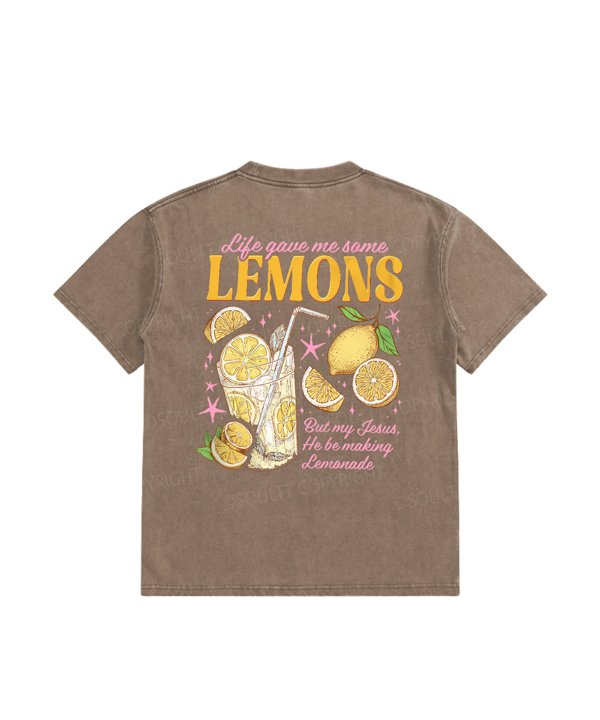 Kids Life Gave Me Some Lemons Double Sided Washed Christian T-shirt