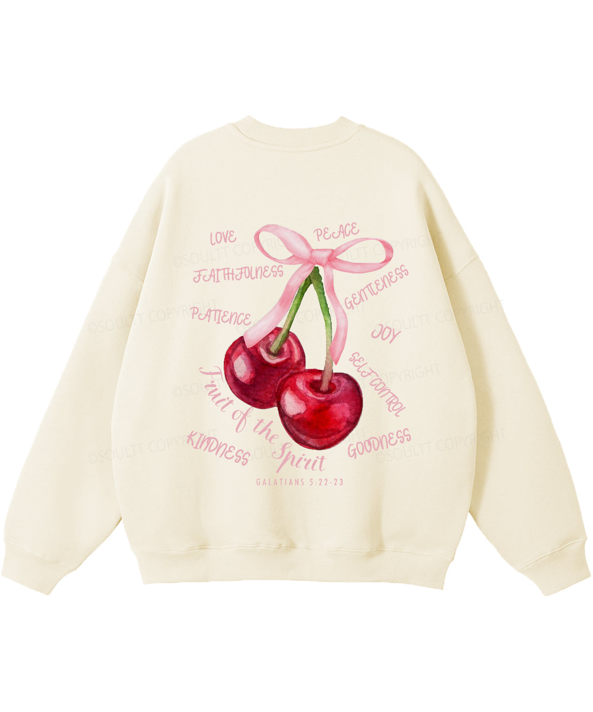 Fruit Of The Spirit Double Sided Christian Sweatshirt