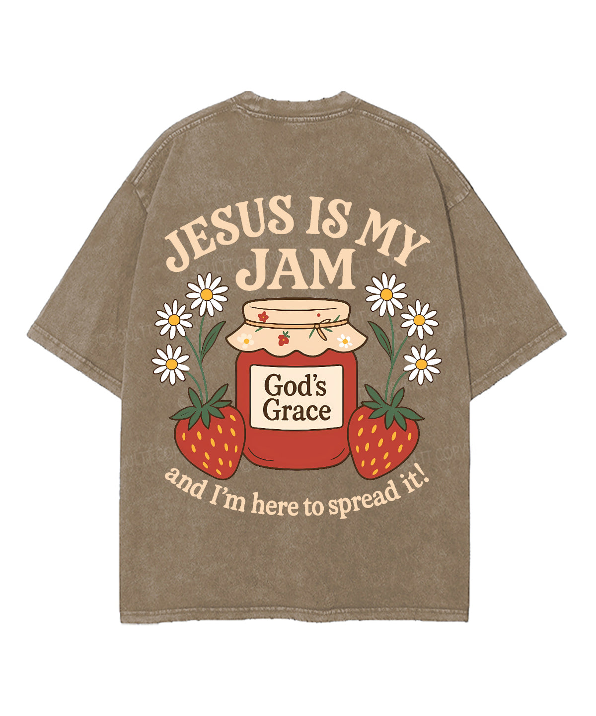Jesus Is My Jam Double Sided Unisex Washed Christian T-shirt