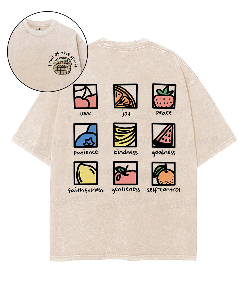 Fruit Of The Spirit Double Sided Washed Christian T-shirt