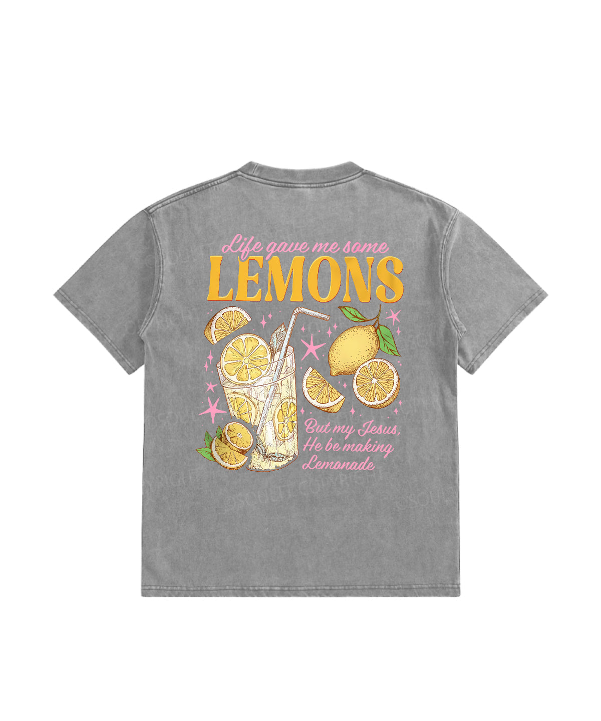 Kids Life Gave Me Some Lemons Double Sided Washed Christian T-shirt
