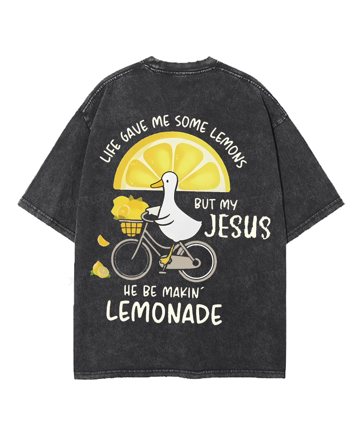 Life Gave Me Some Lemons Double Sided Unisex Washed Christian T-shirt