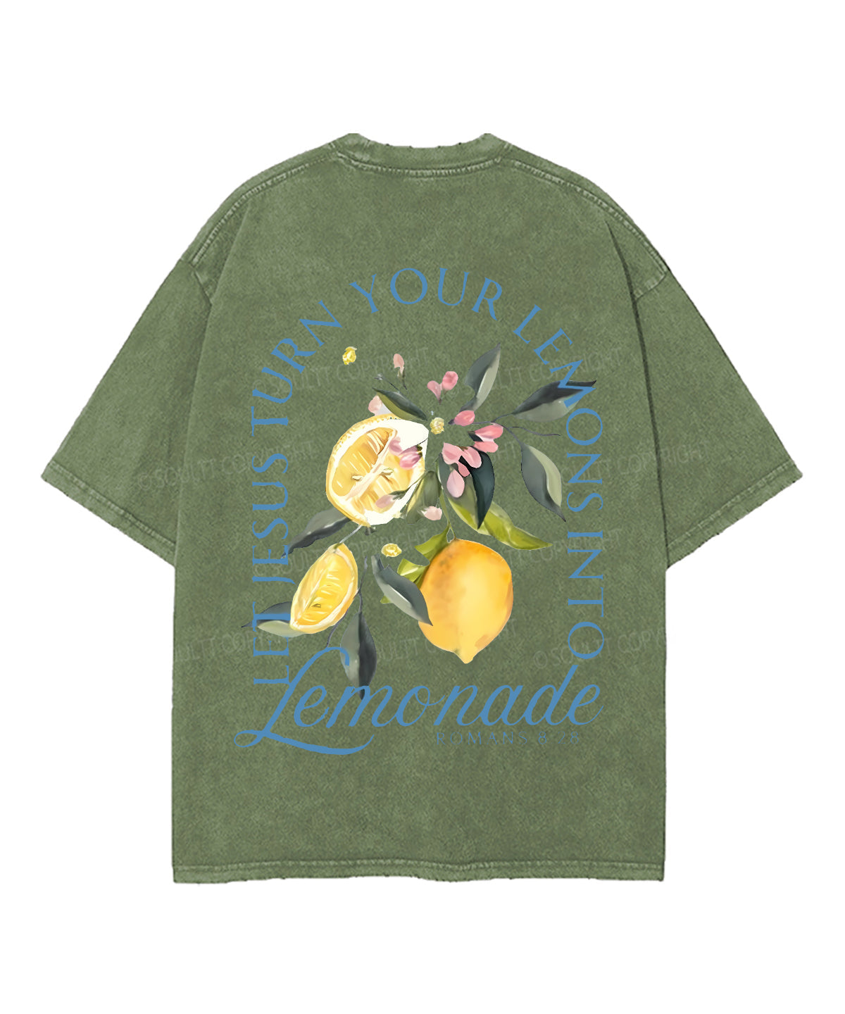 Life Gave Me Some Lemons Double Sided Unisex Washed Christian T-shirt