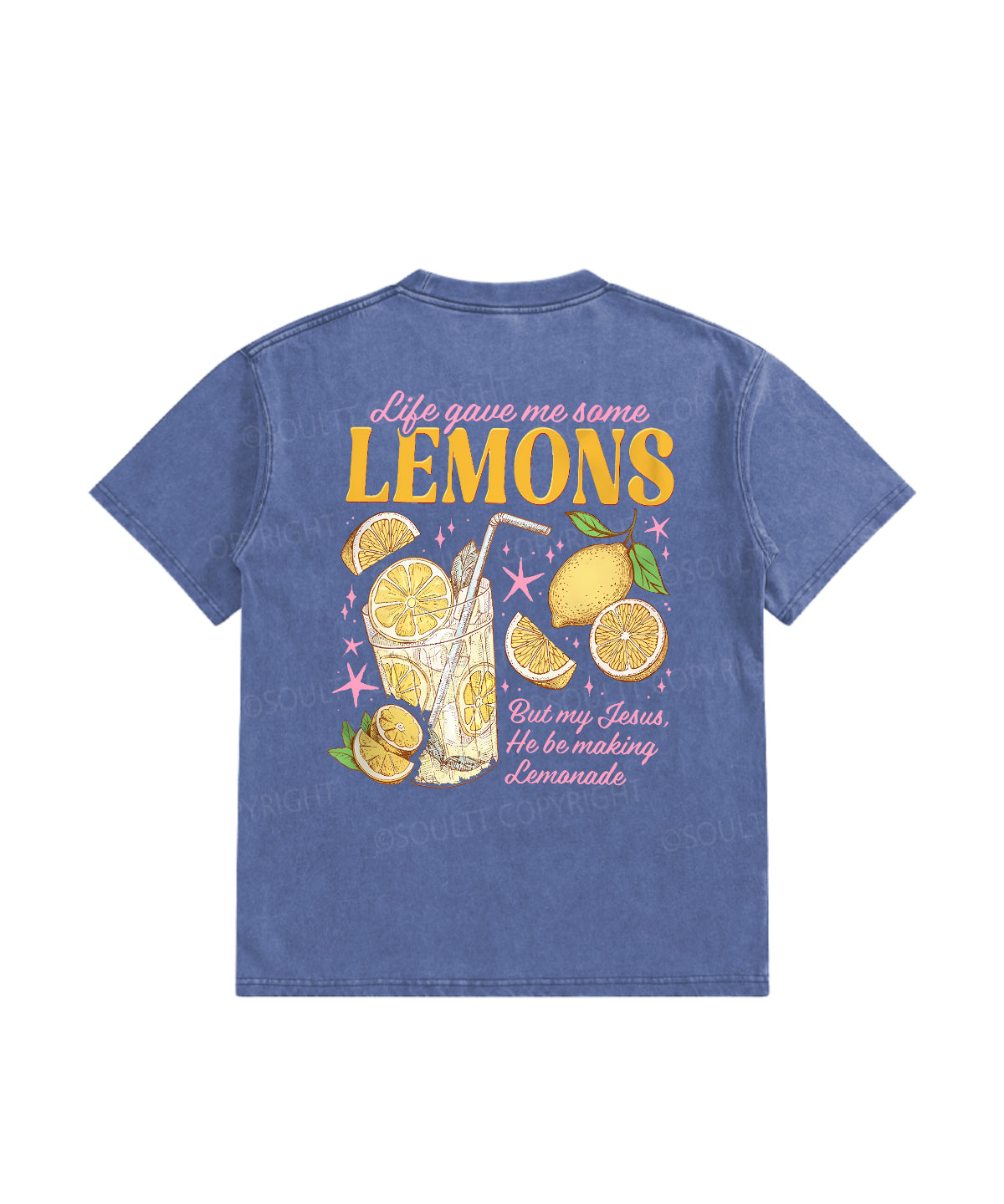 Kids Life Gave Me Some Lemons Double Sided Washed Christian T-shirt