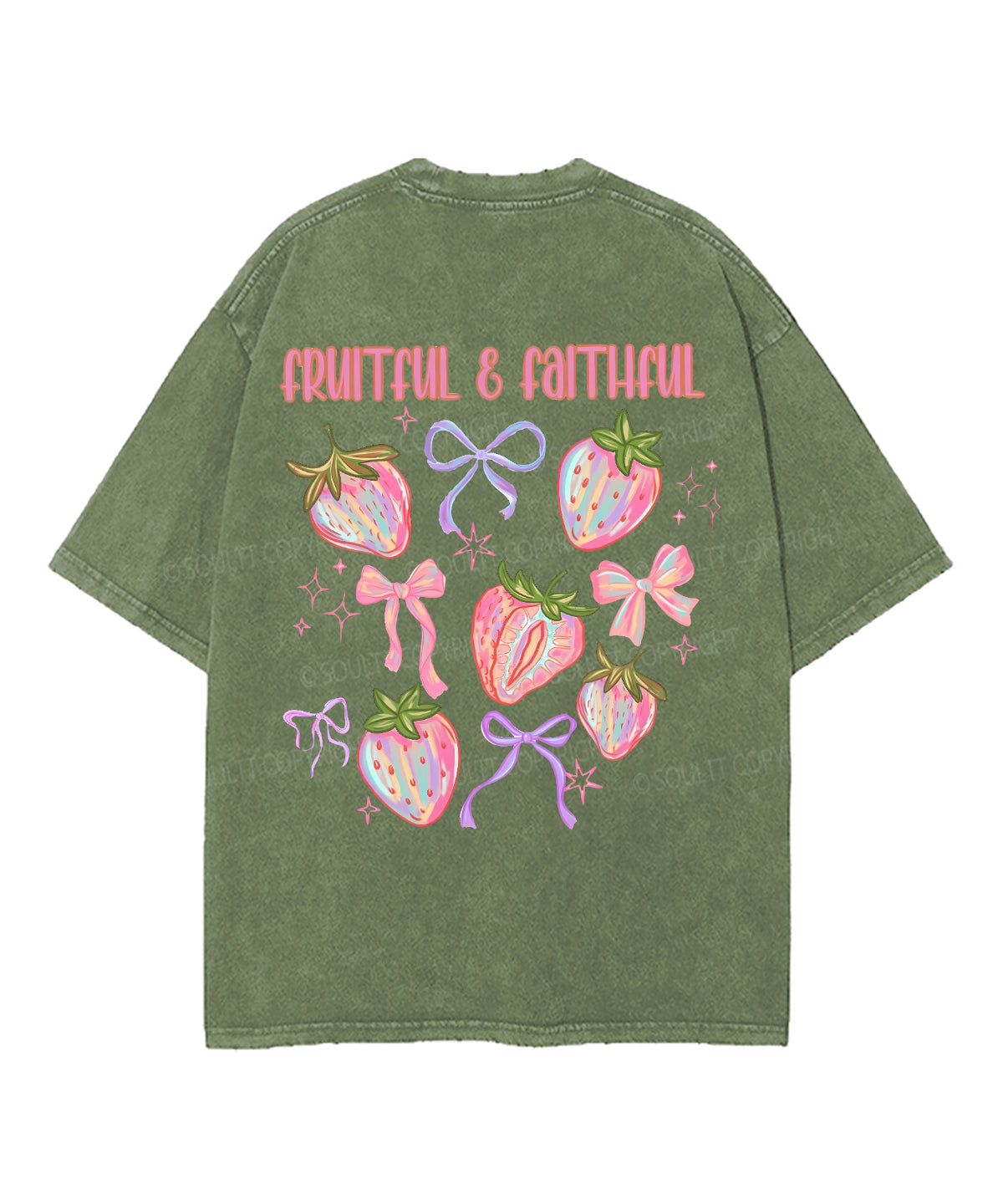 Fruit Of The Spirit Double Sided Unisex Washed Christian T-shirt