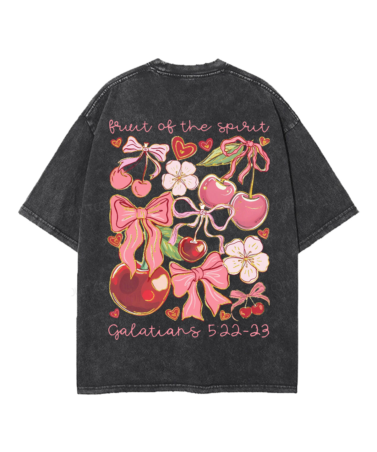 Fruit Of The Spirit Double Sided Unisex Washed Christian T-shirt