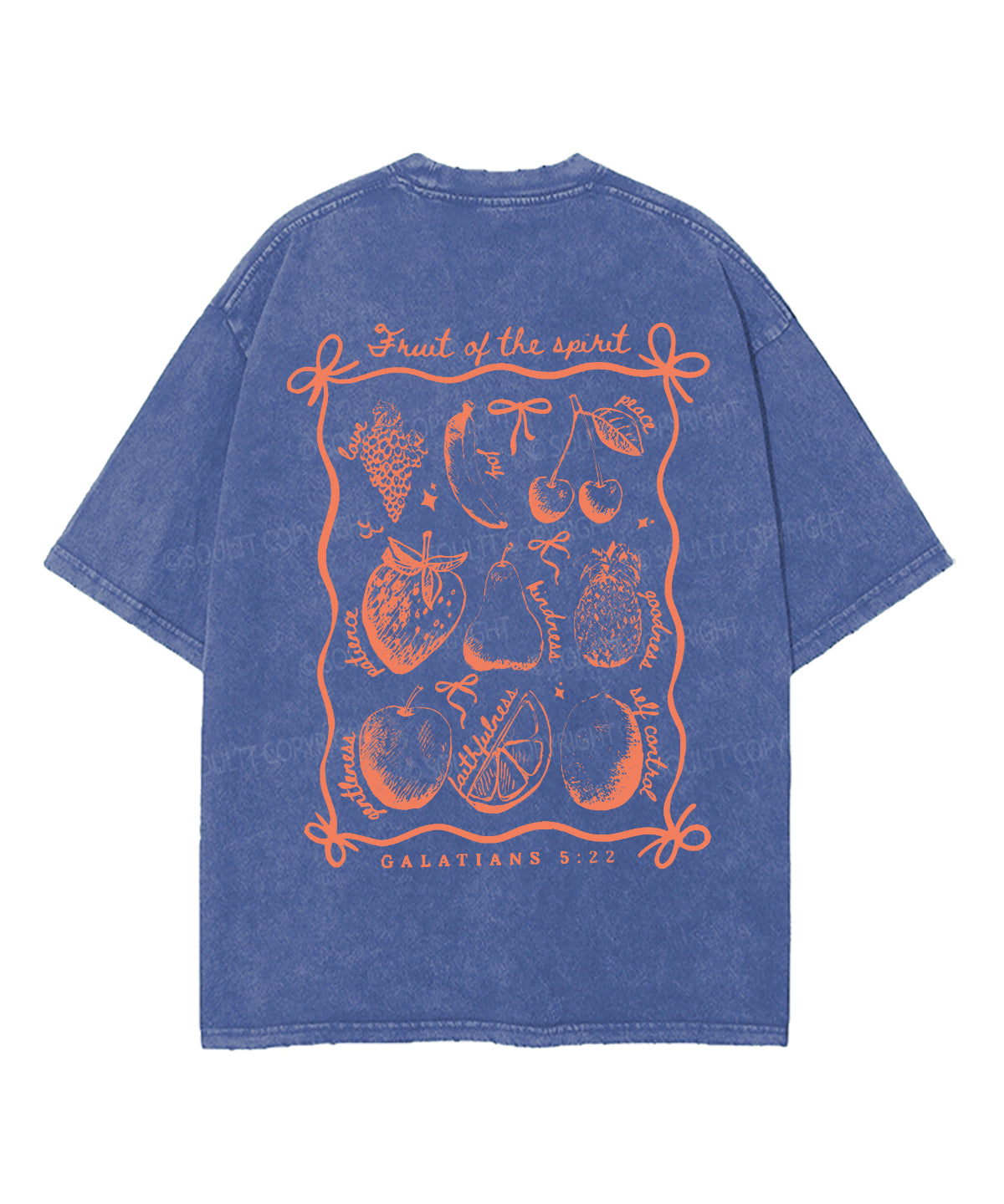 Fruit Of The Spirit Double Sided Unisex Washed Christian T-shirt