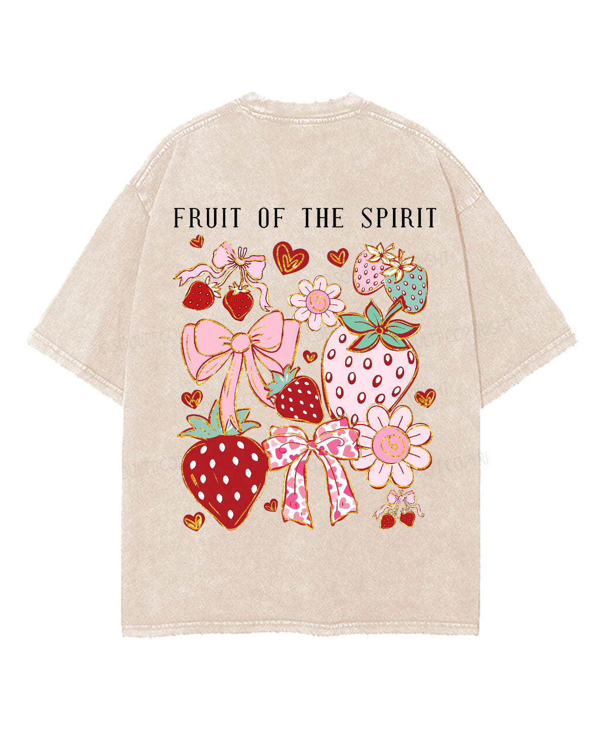 Fruit Of The Spirit Double Sided Unisex Washed Christian T-shirt