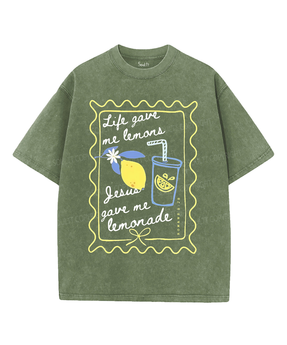 Life Gave Me Some Lemons Unisex Washed Christian T-shirt