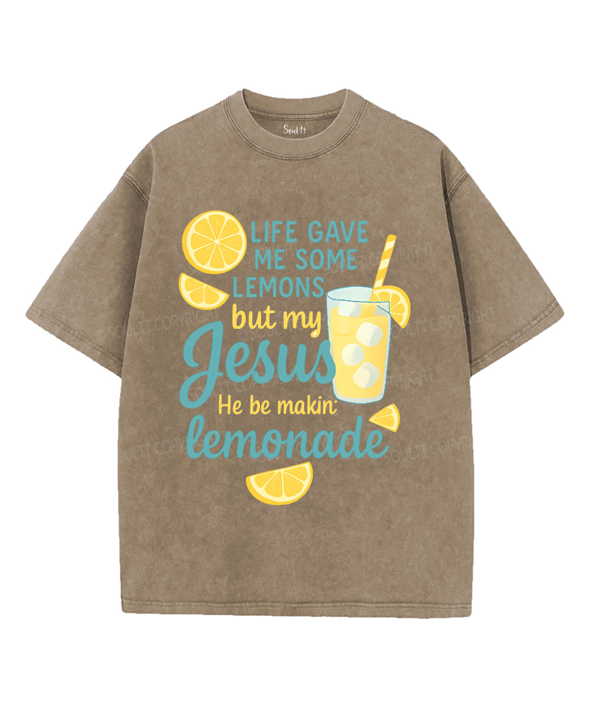 Life Gave Me Some Lemons Unisex Washed Christian T-shirt