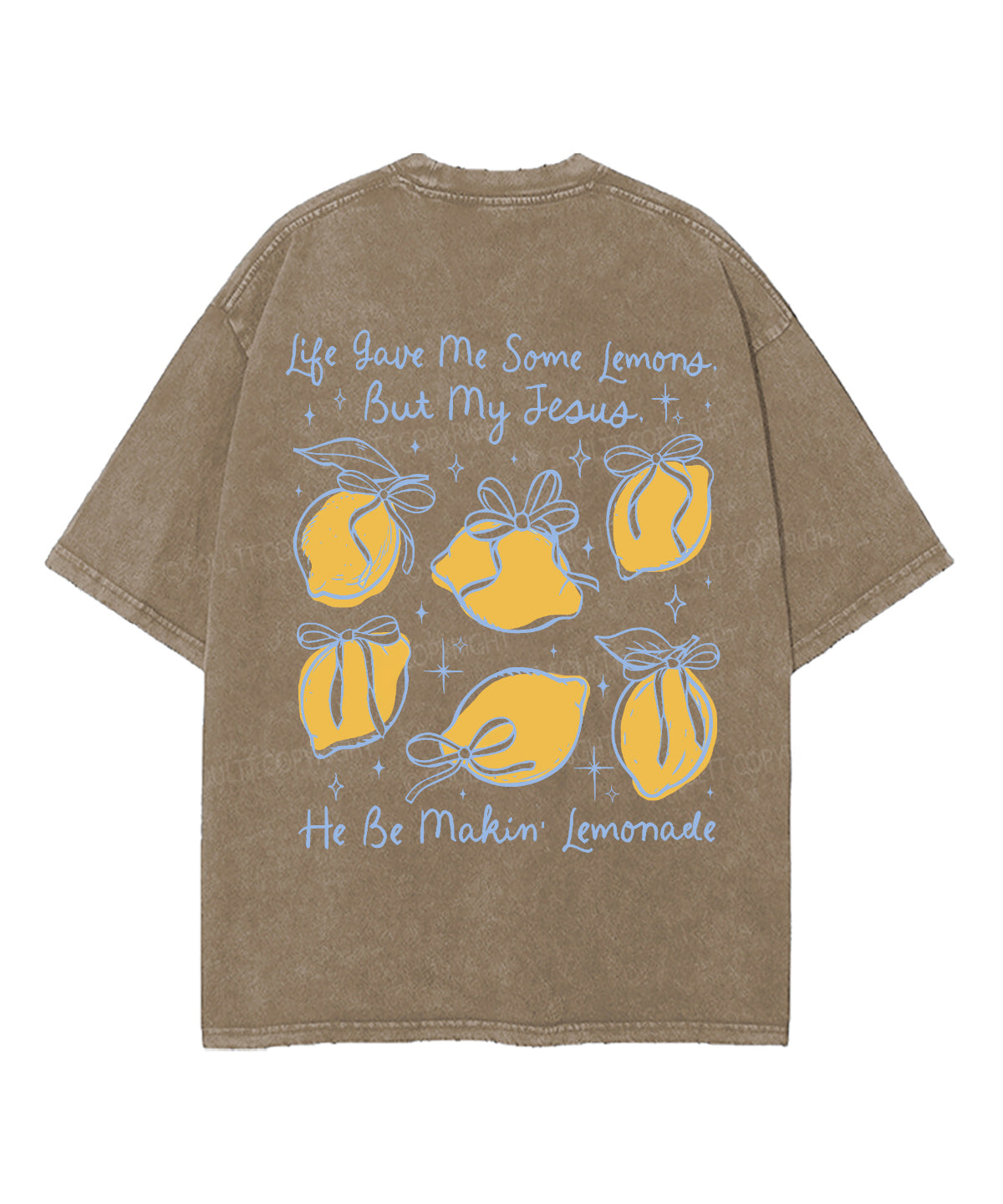 Life Give Me Some Lemons Double Sided Unisex Washed Christian T-shirt