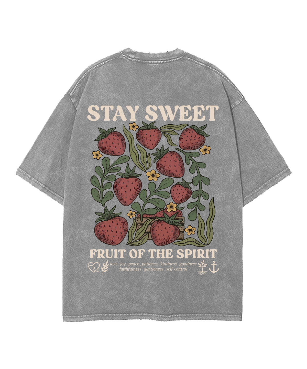 Fruit Of The Spirit Double Sided Unisex Washed Christian T-shirt