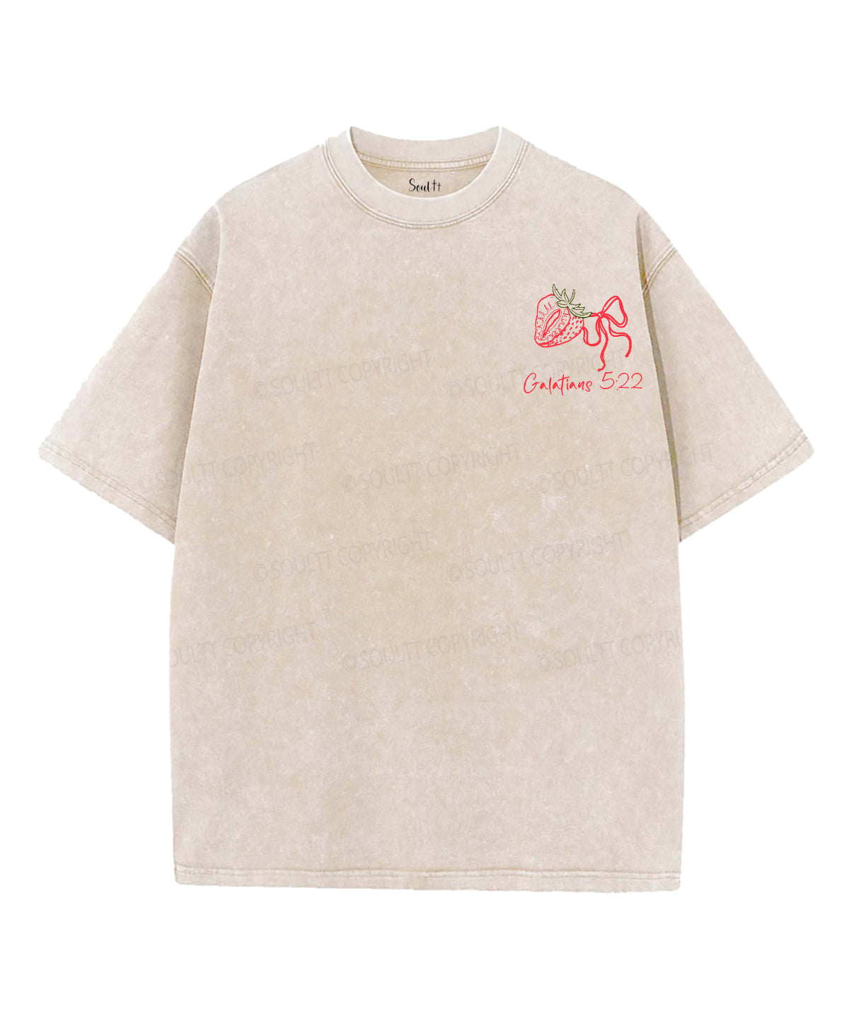 Fruit Of The Spirit Double Sided Unisex Washed Christian T-shirt