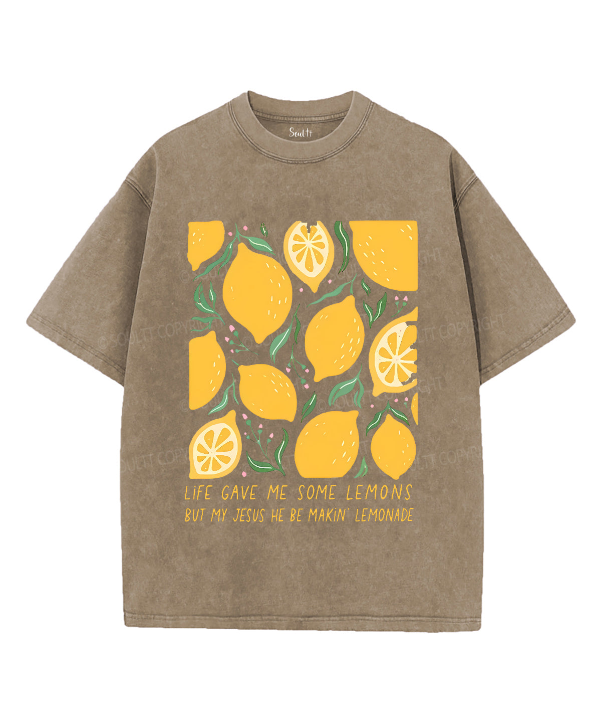 Life Gave Me Some Lemons Unisex Washed Christian T-shirt