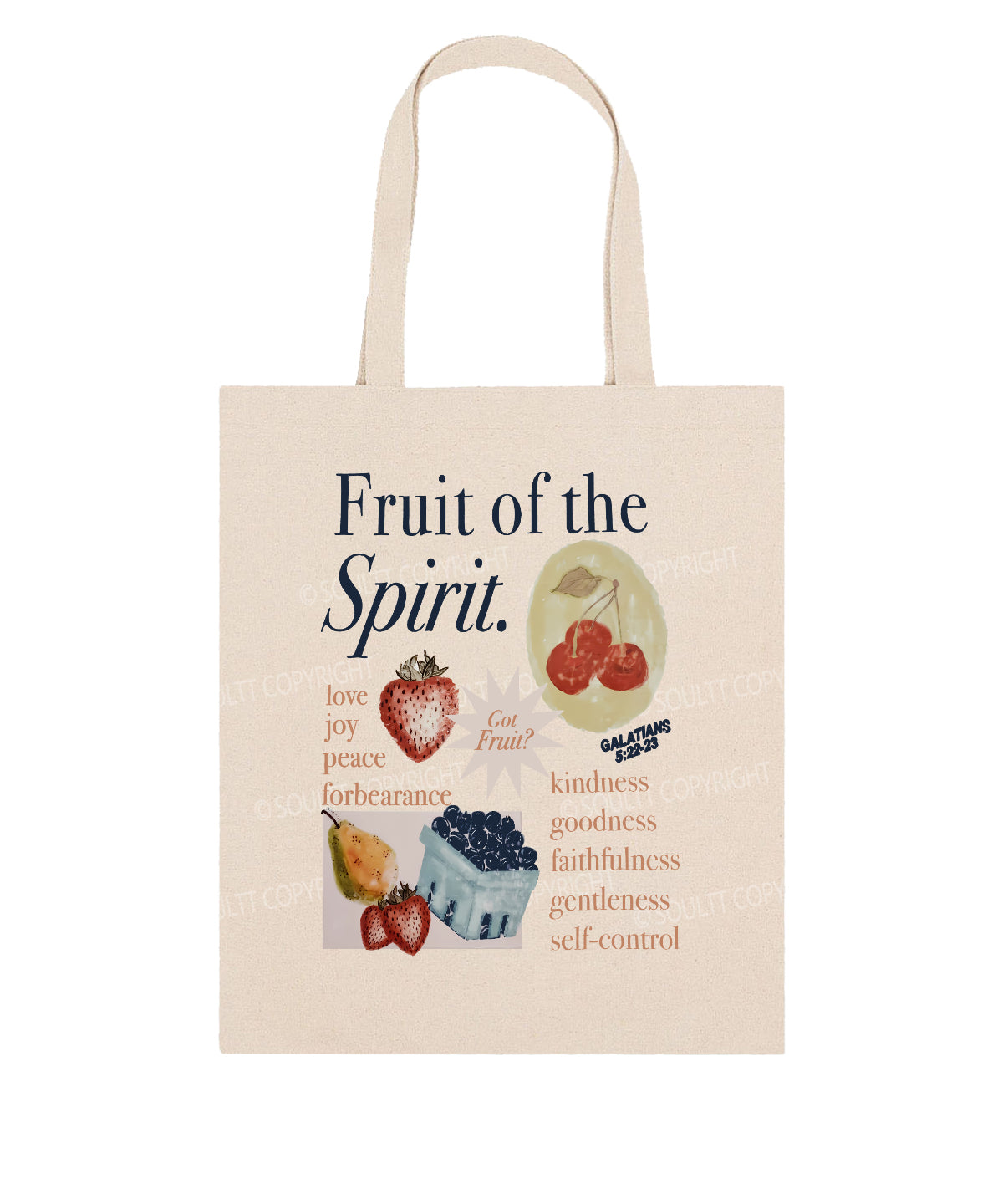 Fruit Of The Spirit Christian Tote Bag