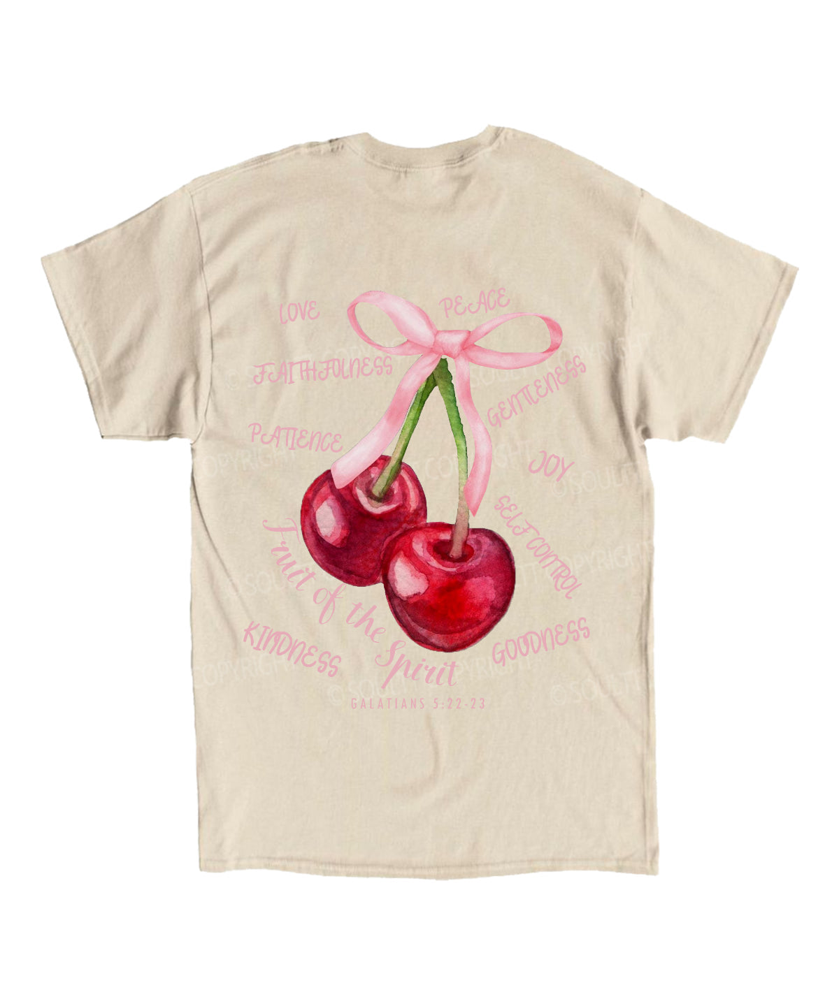 Fruit Of The Spirit Double Sided Unisex Cotton Christian T-Shirt