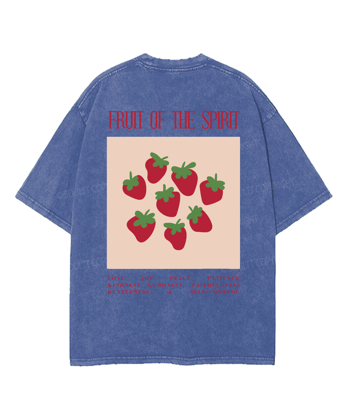 Fruit Of The Spirit Double Sided Washed Christian T-shirt