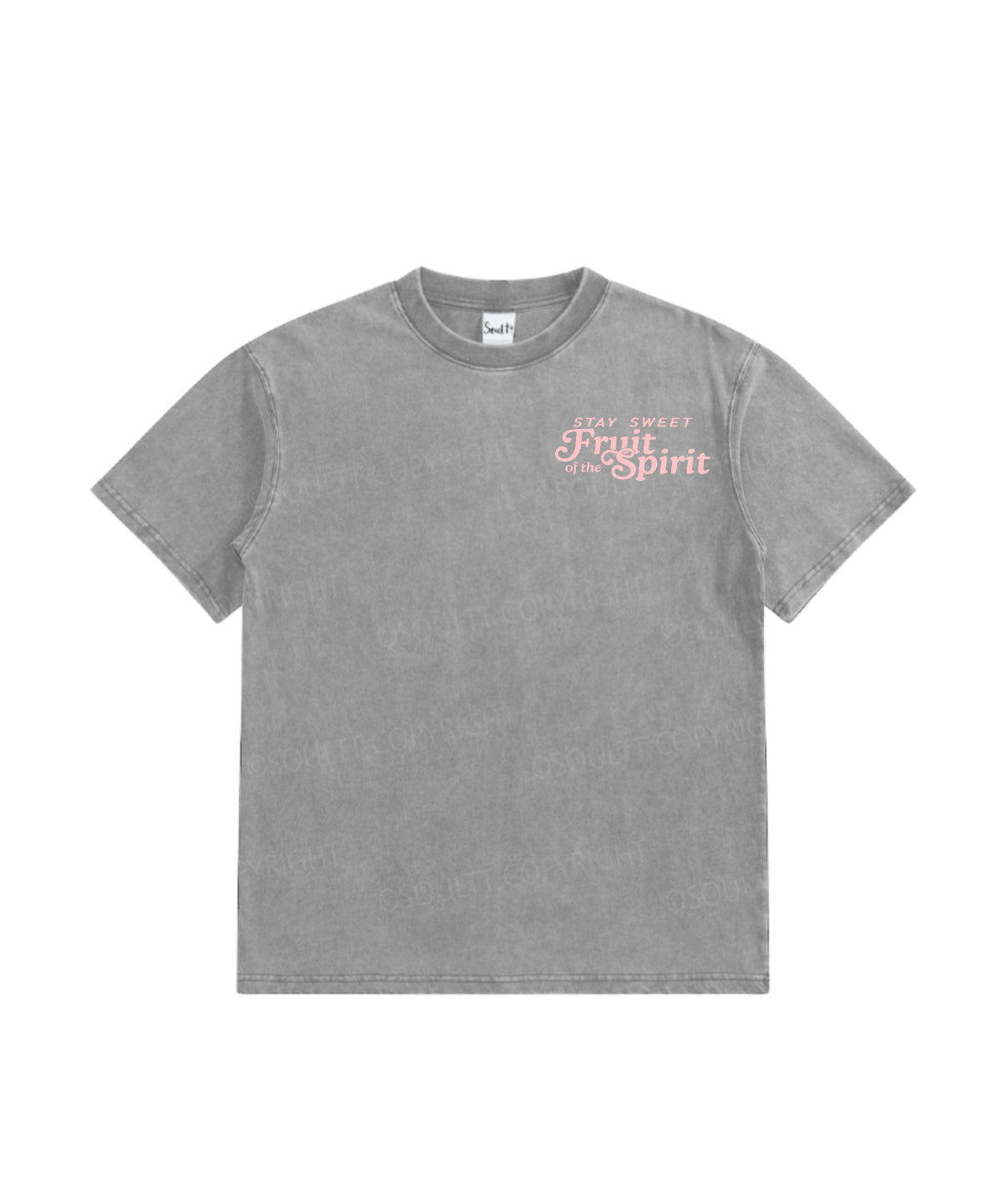 Kids Fruit Of The Spirit Double Sided Washed Christian T-shirt