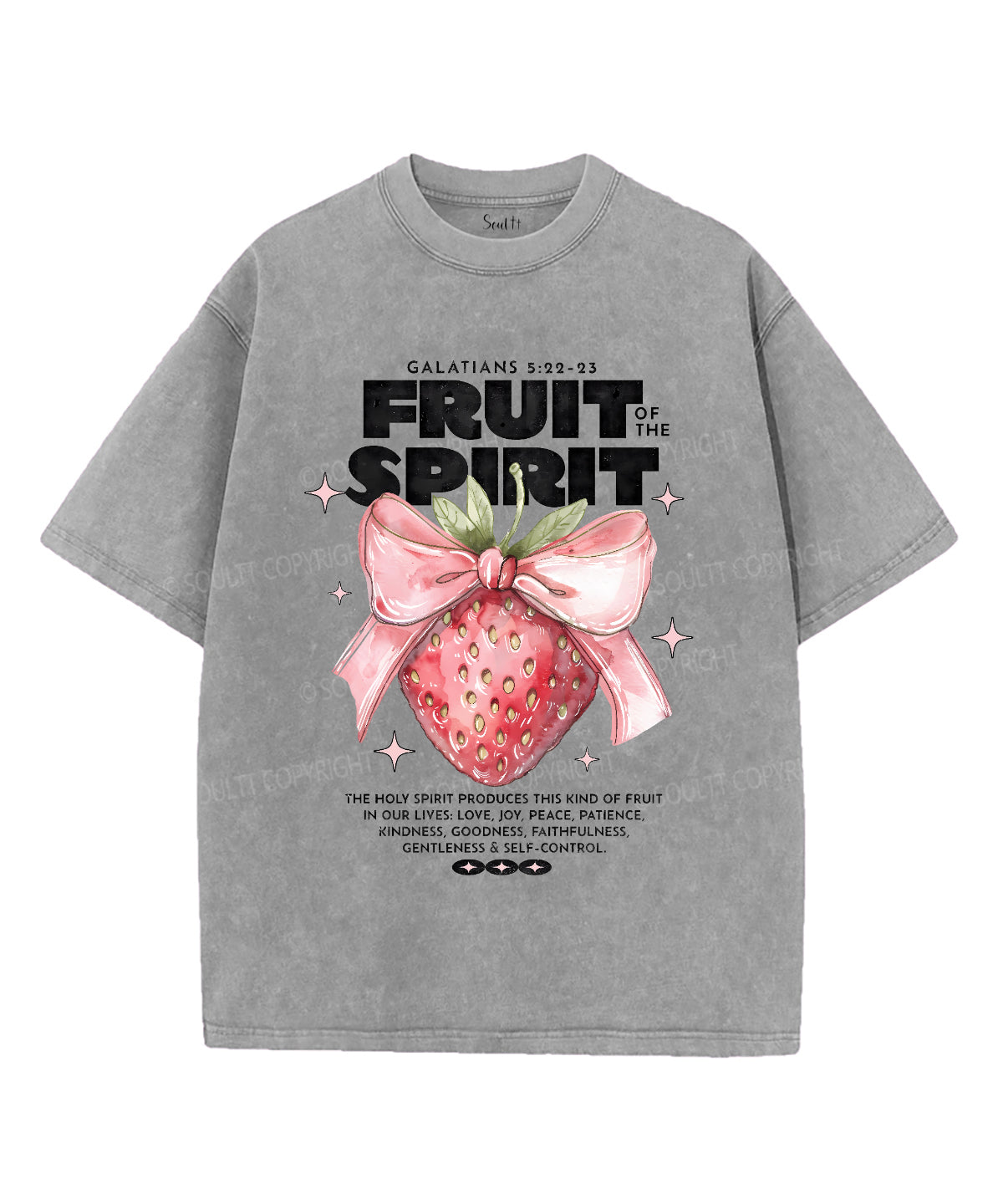 Fruit Of The Spirit Unisex Washed Christian T-shirt