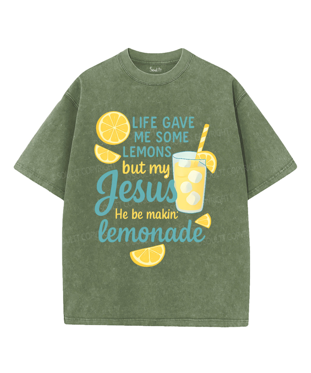 Life Gave Me Some Lemons Unisex Washed Christian T-shirt