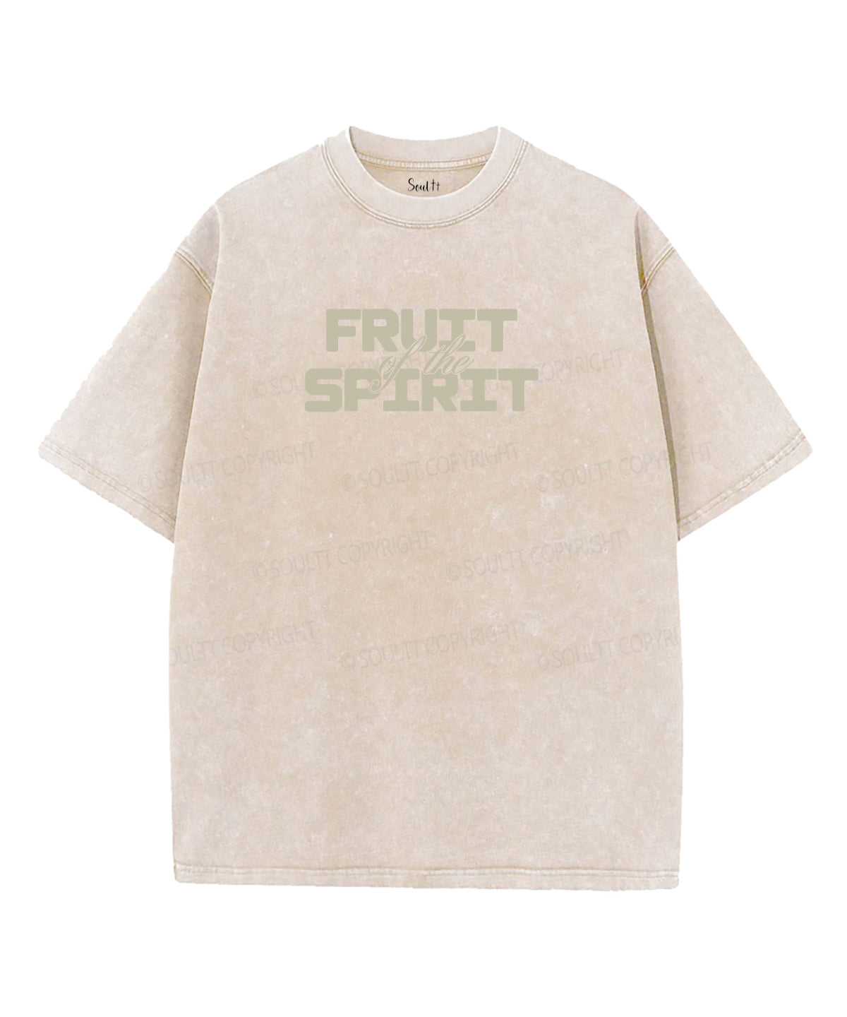 Fruit Of The Spirit Double Sided Unisex Washed Christian T-shirt