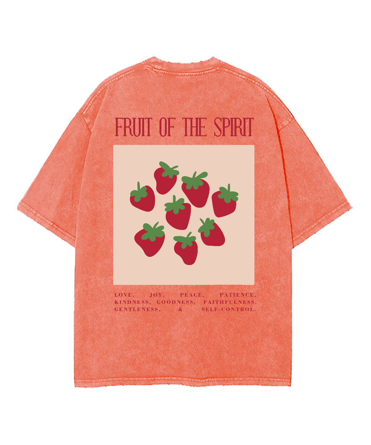 Fruit Of The Spirit Double Sided Washed Christian T-shirt