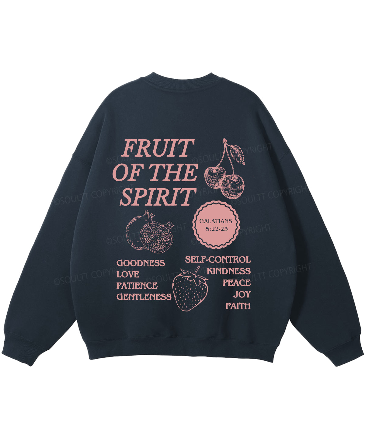 Fruit Of The Spirit Double Sided Christian Sweatshirt