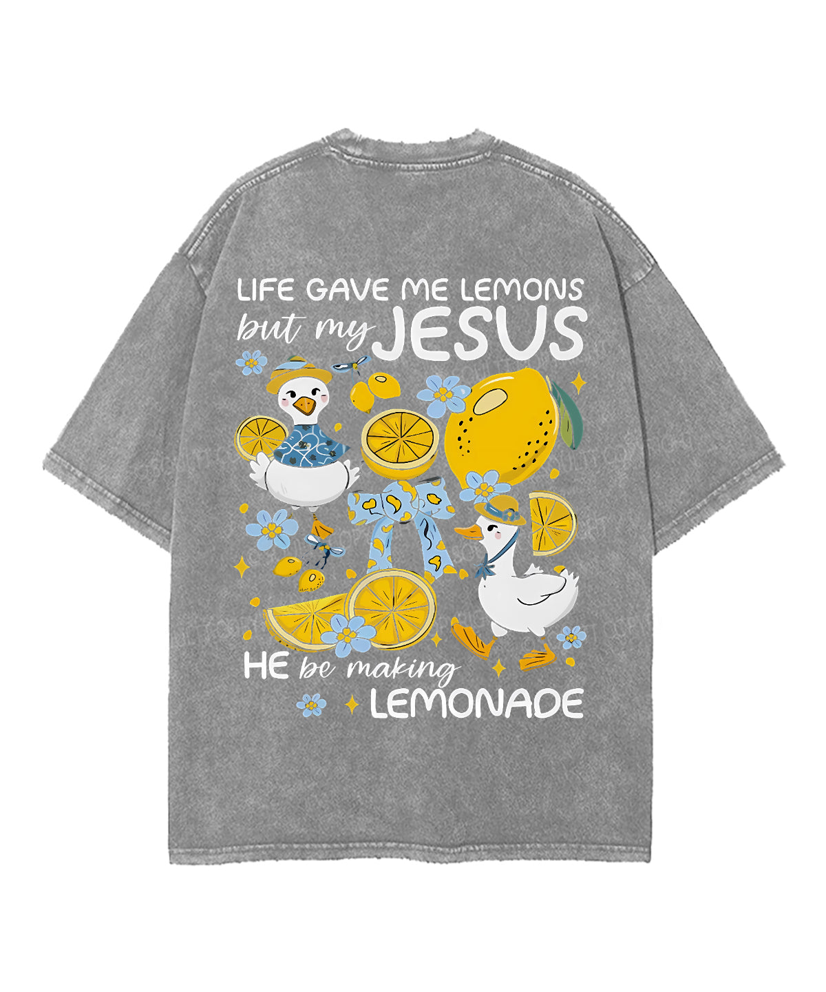 Life Gave Me Some Lemons Double Sided Unisex Washed Christian T-shirt
