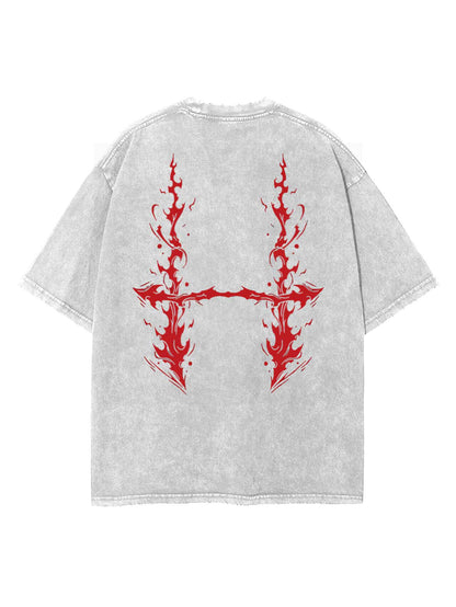 2-seitiges Vintage-T-Shirt „Piercing Blood“