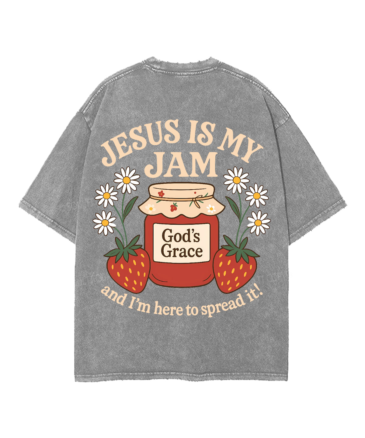 Jesus Is My Jam Double Sided Unisex Washed Christian T-shirt