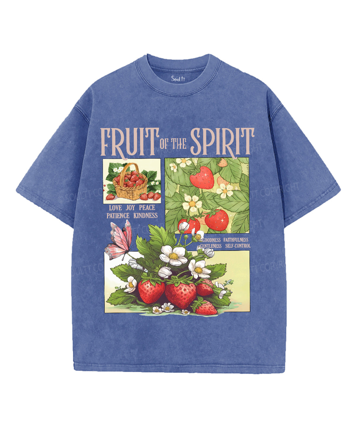 Fruit Of The Spirit Unisex Washed Christian T-shirt