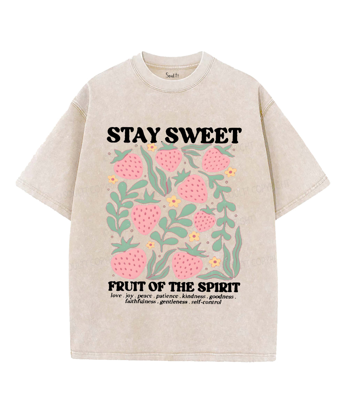 Fruit of the Spirit Unisex Washed Christian T-shirt