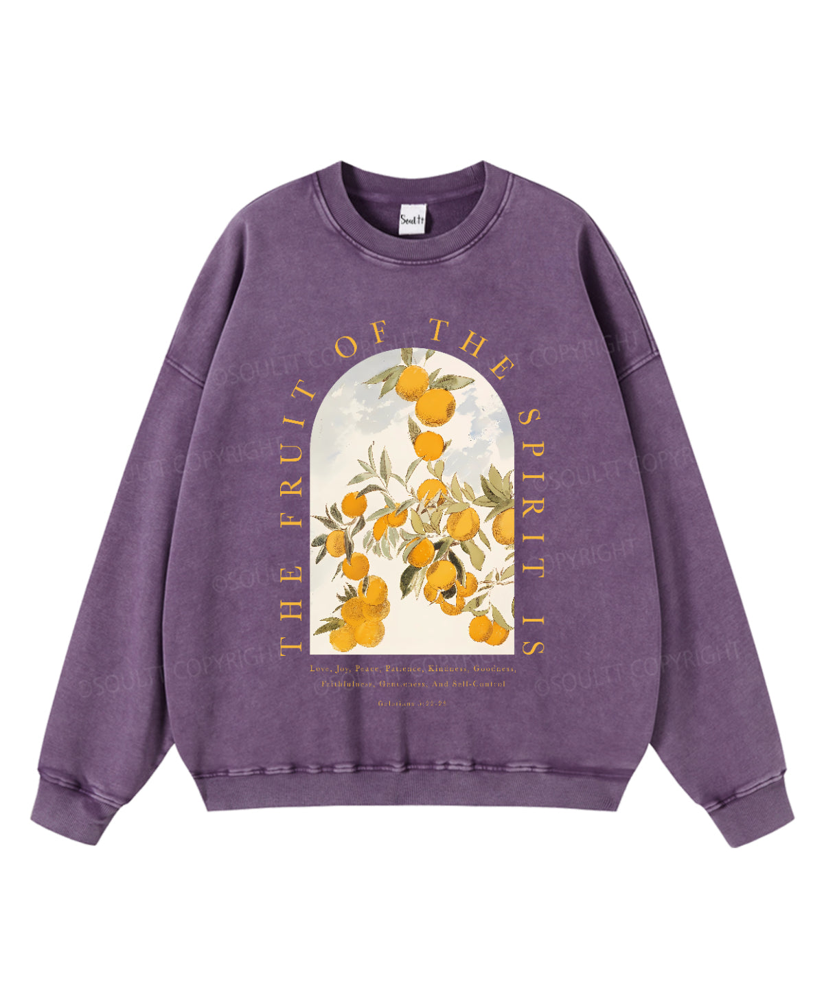 The Fruit Of The Spirit Washed Christian Sweatshirt