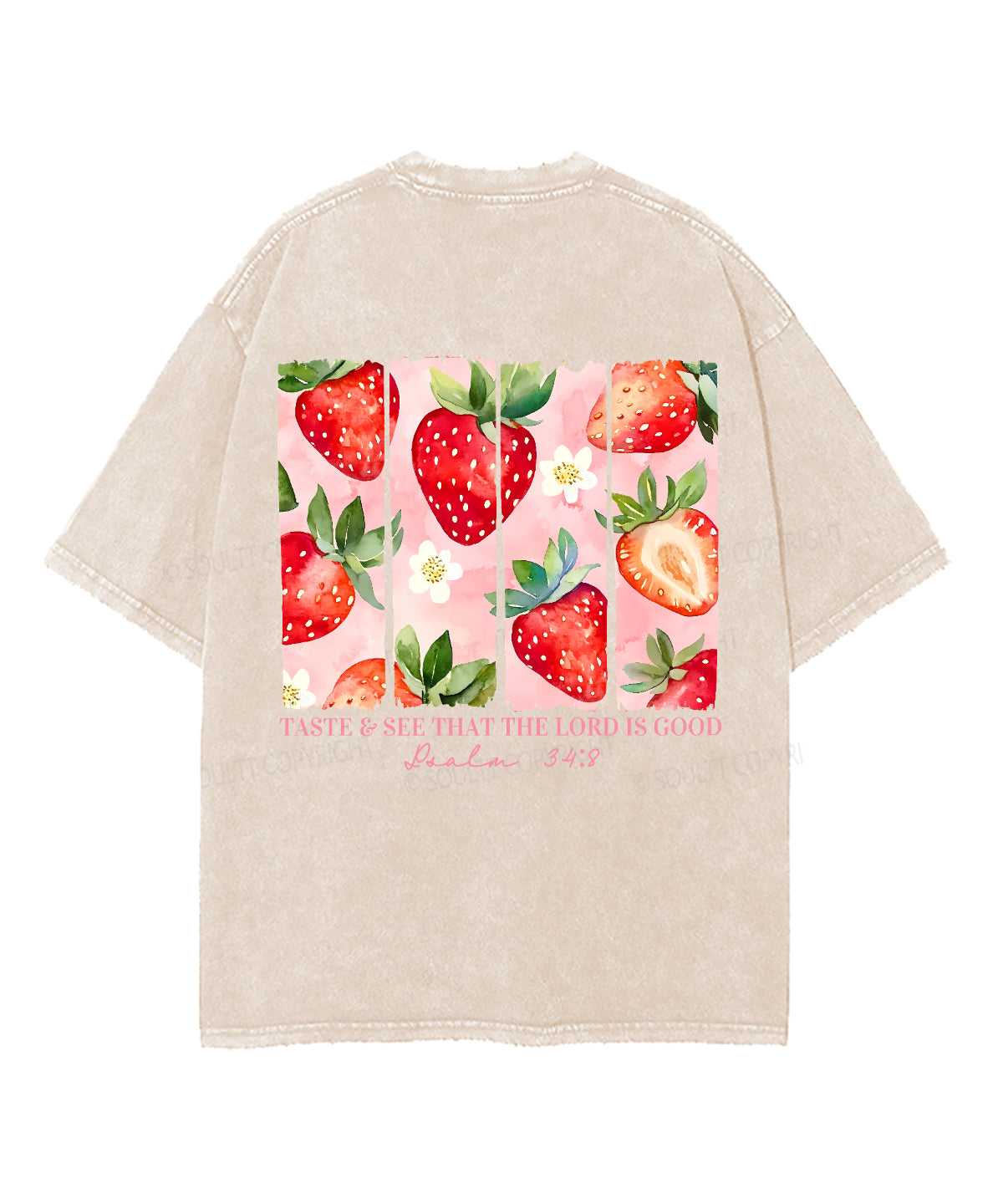 The Lord Is Good Double Sided Unisex Washed Christian T-shirt