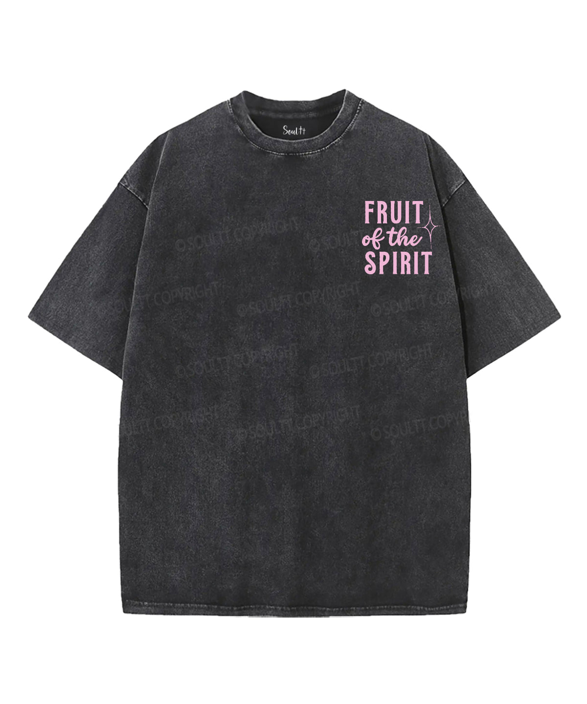 Fruit Of The Spirit Double Sided Unisex Washed Christian T-shirt